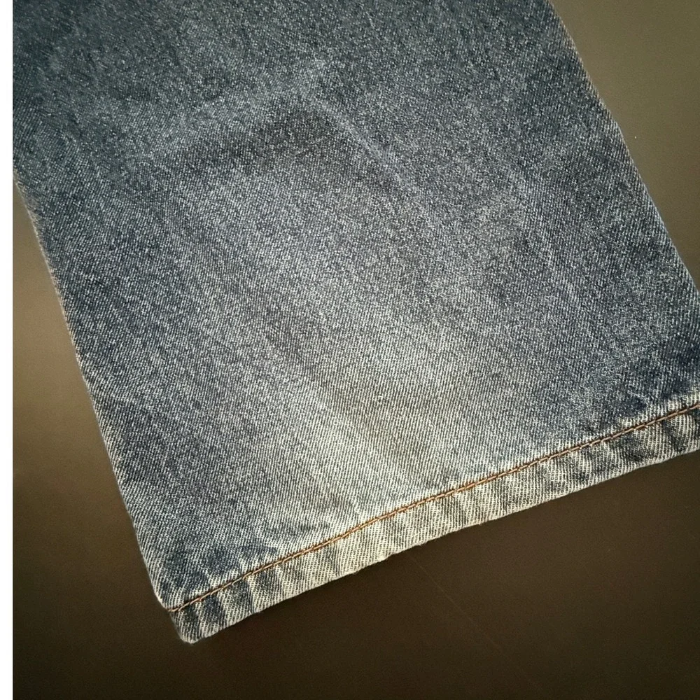 Switch Remarkable Mens Distressed Blue Denim Jeans 40x32 Straight Leg Cotton‎